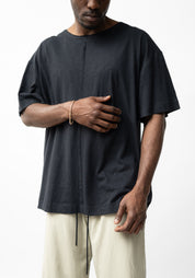 Linen Blend Seam Detail T-Shirt