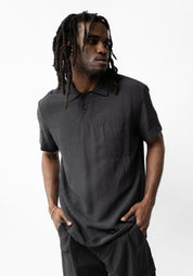 Asymmetric Front Detail Polo Shirt
