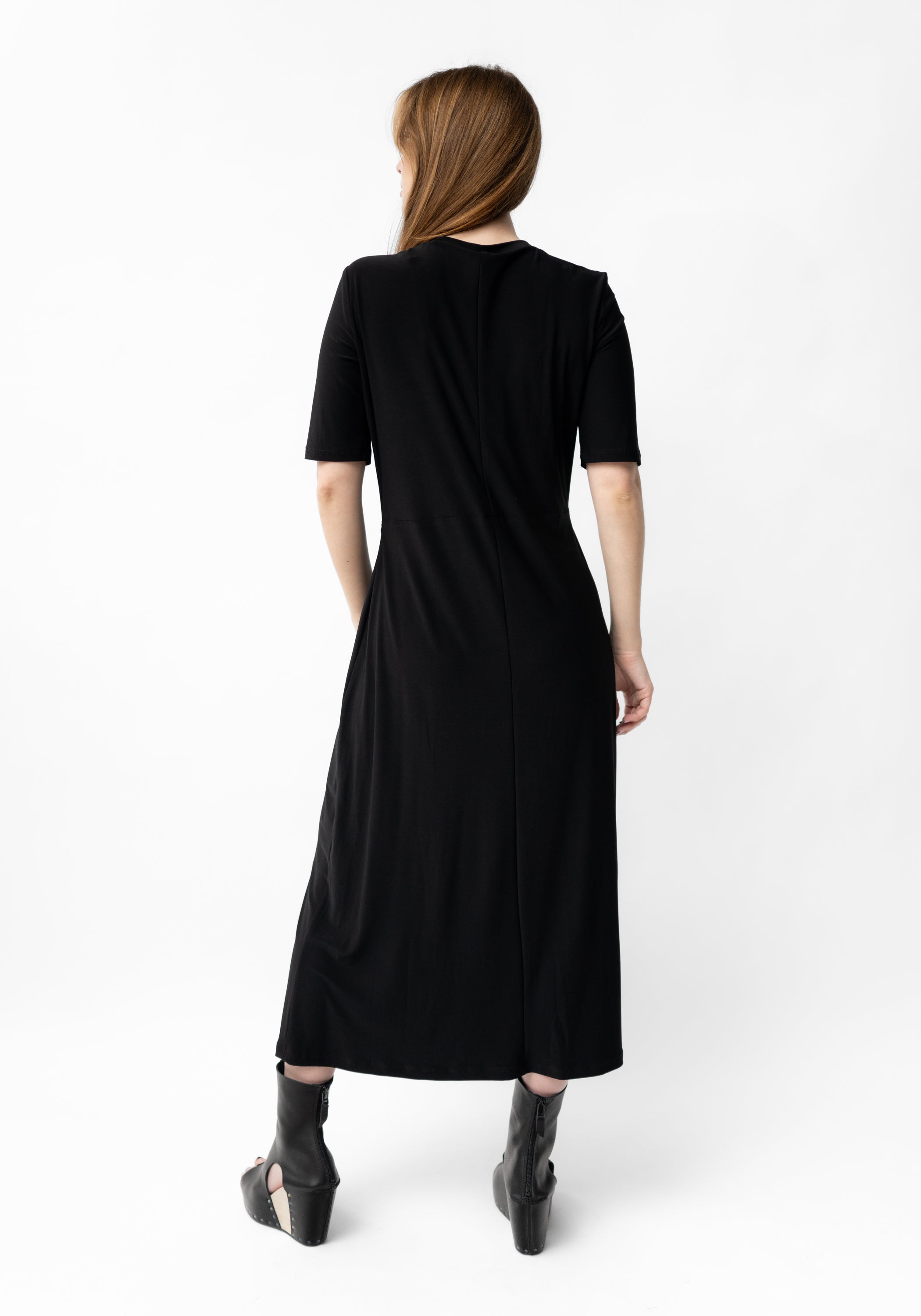 Banderas Crop Sleeve Twist Front Maxi Dress