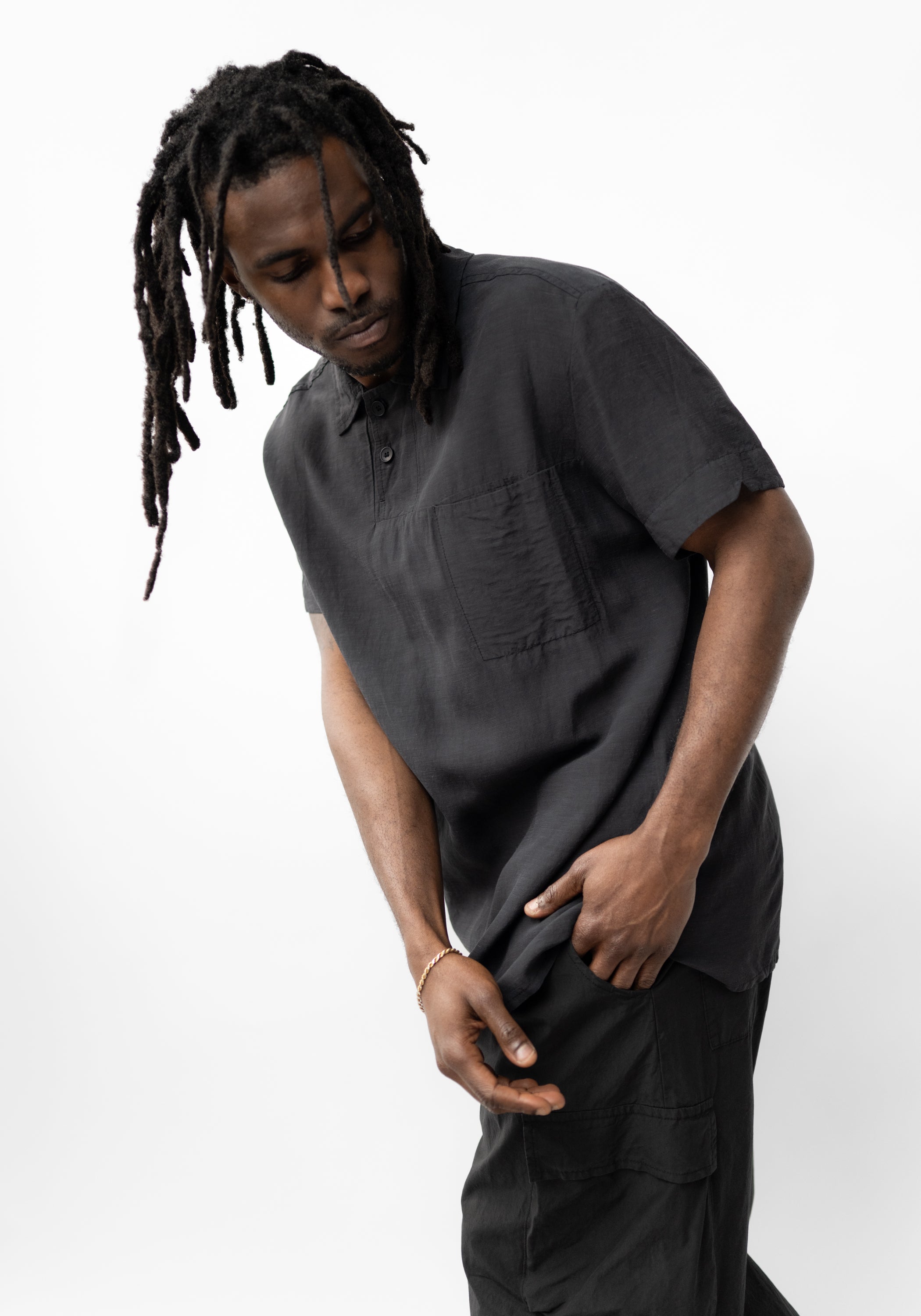Asymmetric Front Detail Polo Shirt