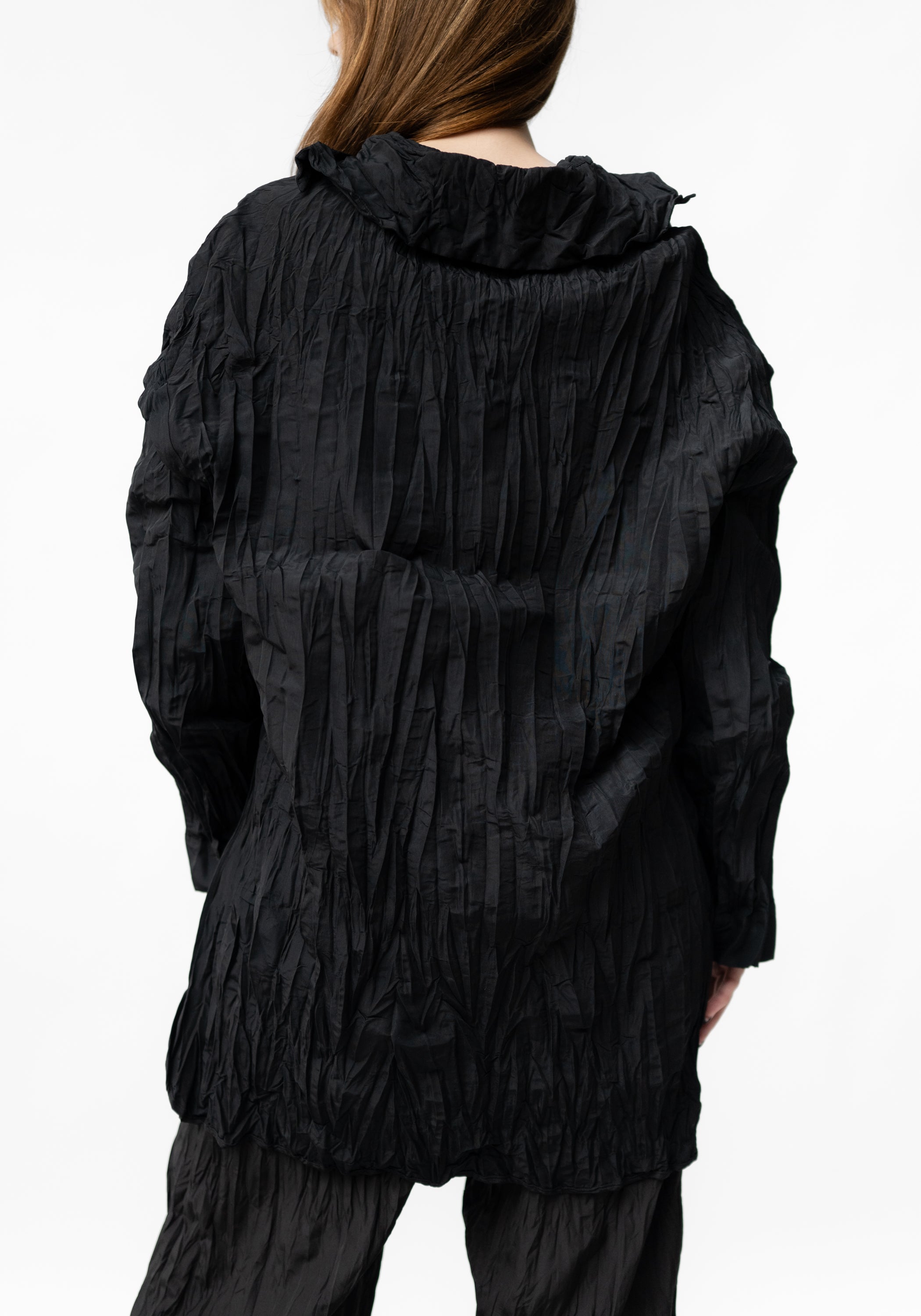 Chiatti Asymmetric Oversized Crinkle Texture Blouse