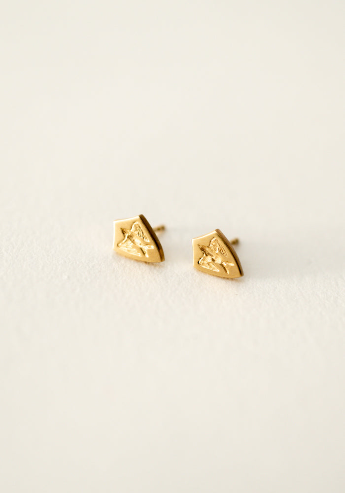 14K Gold Mini Swift Studs