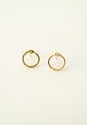 14k Gold and Diamond Ouroboros Amulet Studs - December Thieves