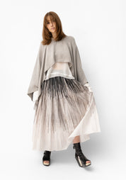 Semi-Sheer Silk Chiffon Cocoon Top