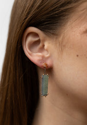 14k Gold Sunstone Petite Studs