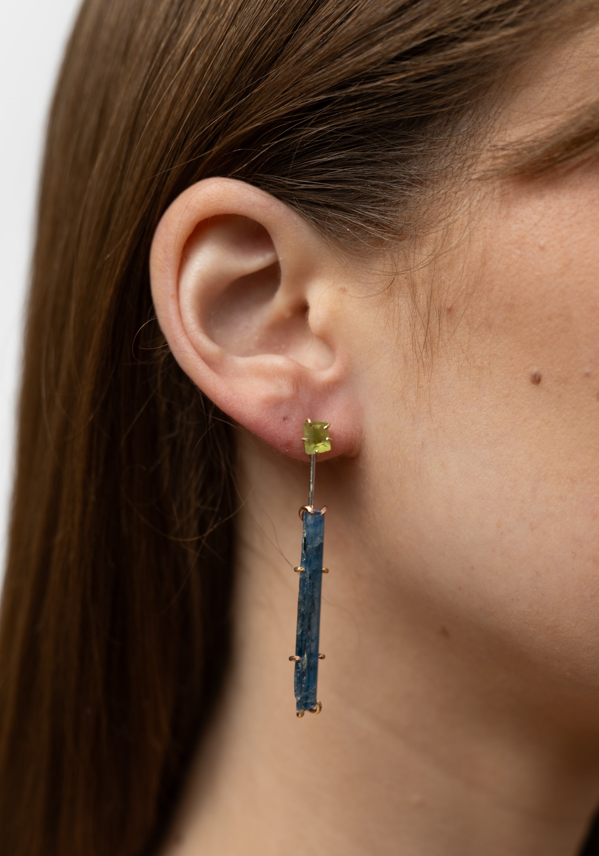 14k Gold Peridot Petite Studs