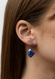 14k-18k Gold Asymmetric Lapis Drops