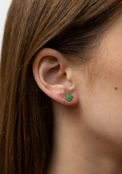 14k Gold Chrysoprase Petite Studs