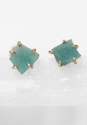 14k Gold Amazonite Petite Studs