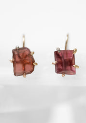14k-18k Gold Pink Tourmaline Hook Earrings