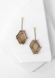 14k-18k Gold Smokey Quartz Drops