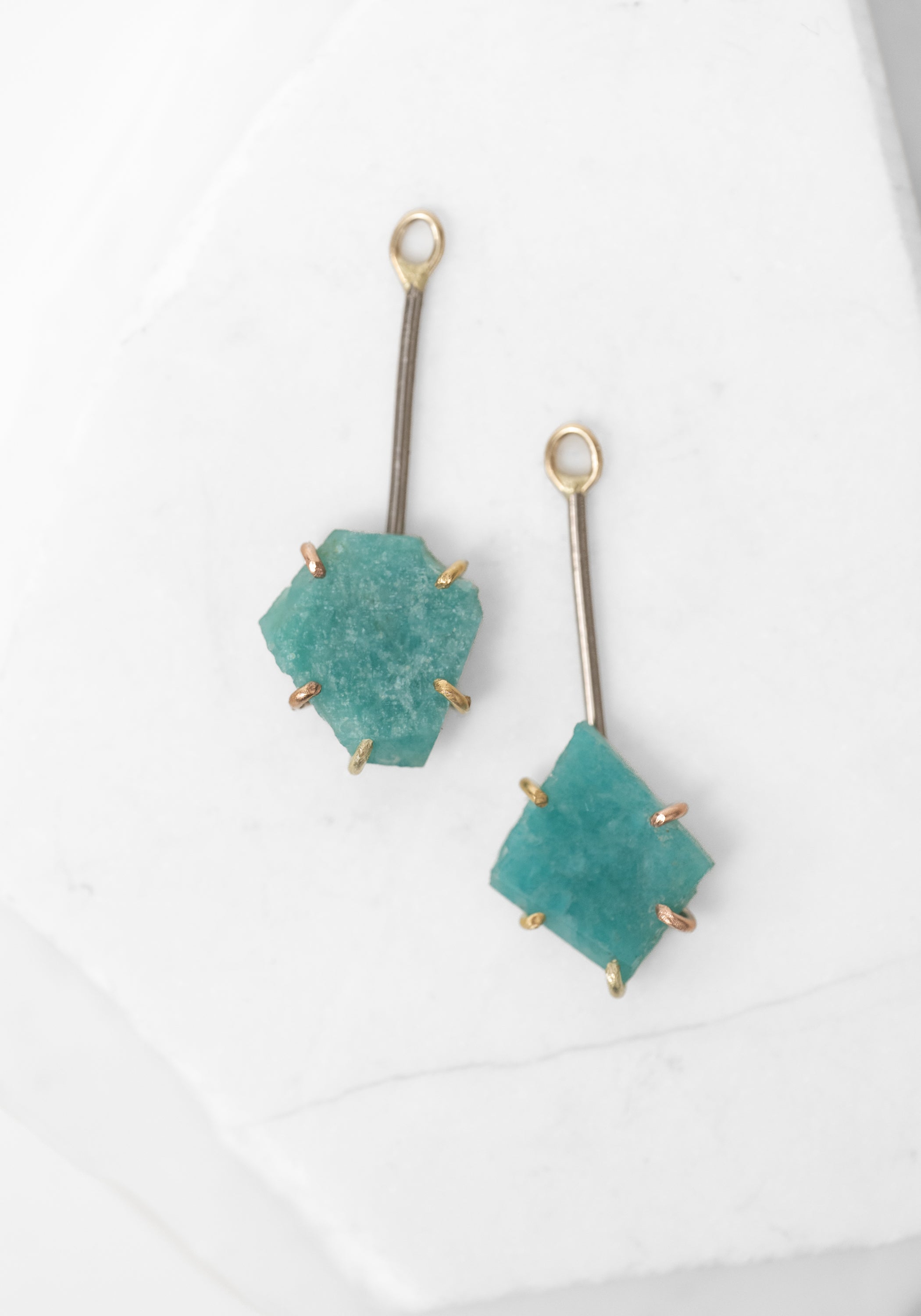 14k-18k Gold Amazonite Drops