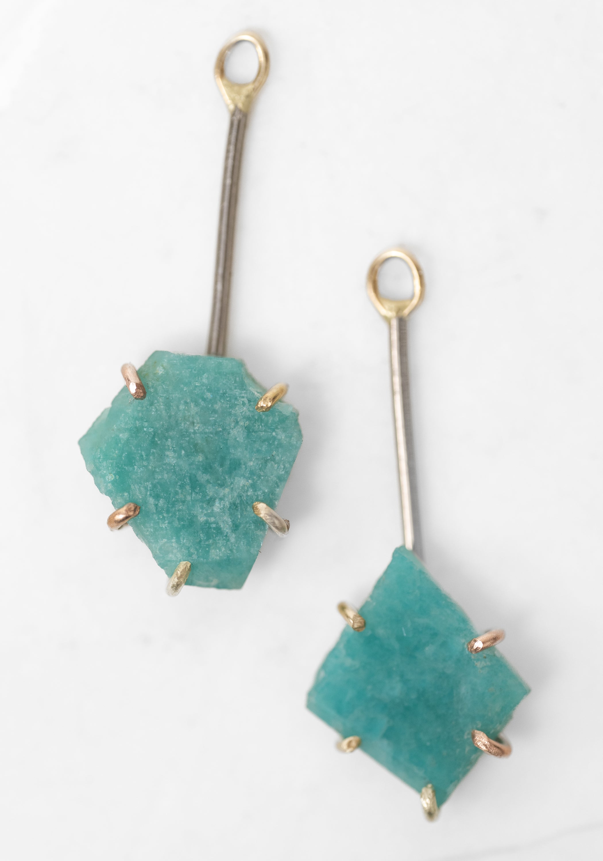 14k-18k Gold Amazonite Drops