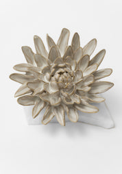 Ivory Ceramic Chrysanthemum Wall Art - December Thieves