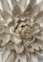 Ivory Ceramic Chrysanthemum Wall Art - December Thieves