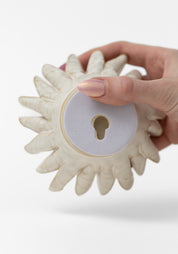 Ivory Ceramic Chrysanthemum Wall Art - December Thieves