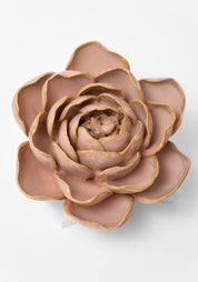 Rose Pink Ceramic Peony Wall Art