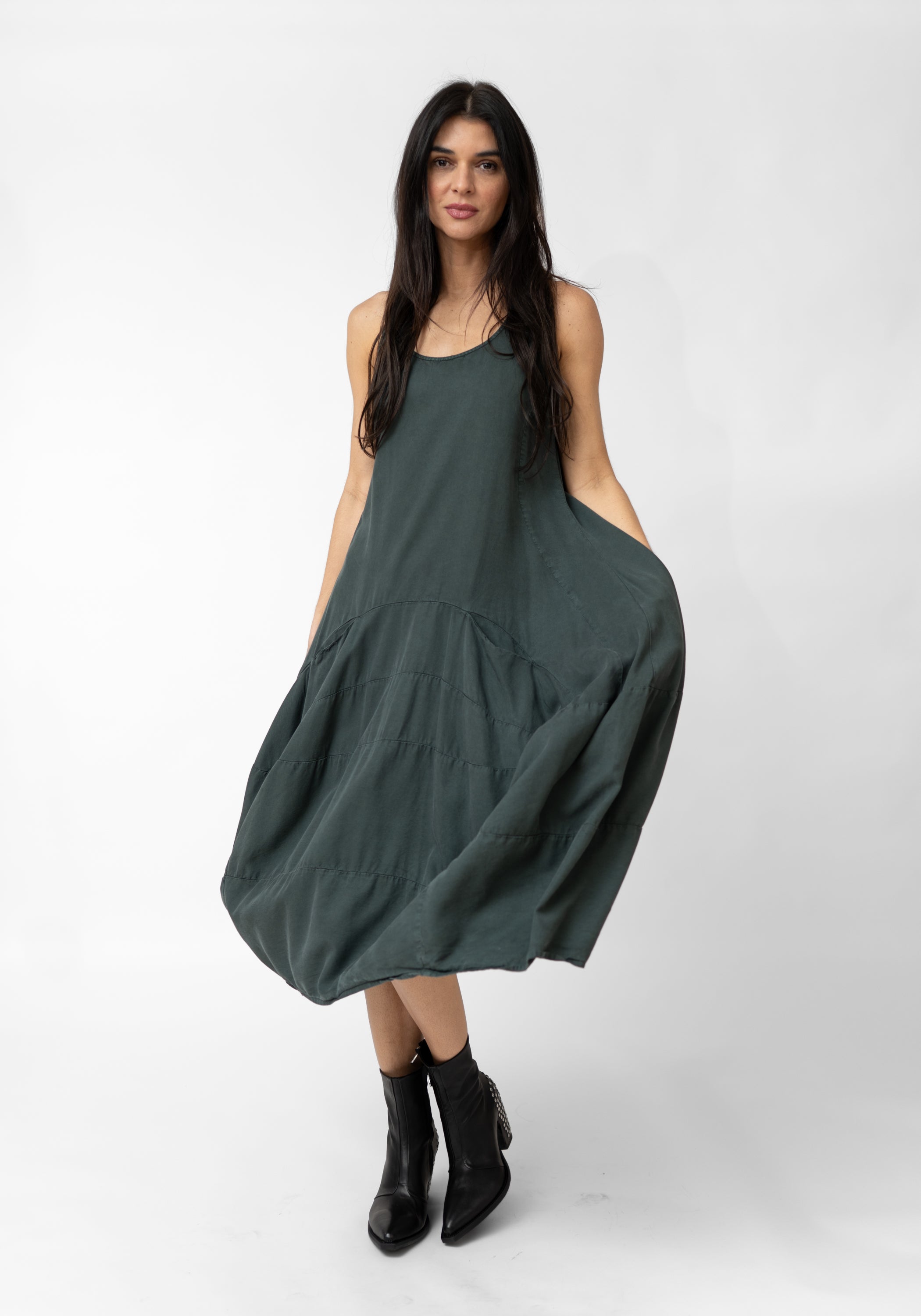Paneled A-Line Maxi Bubble Dress - December Thieves