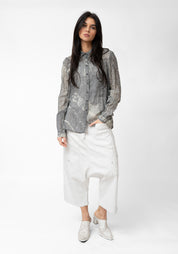Printed Semi-Sheer Blouse - December Thieves