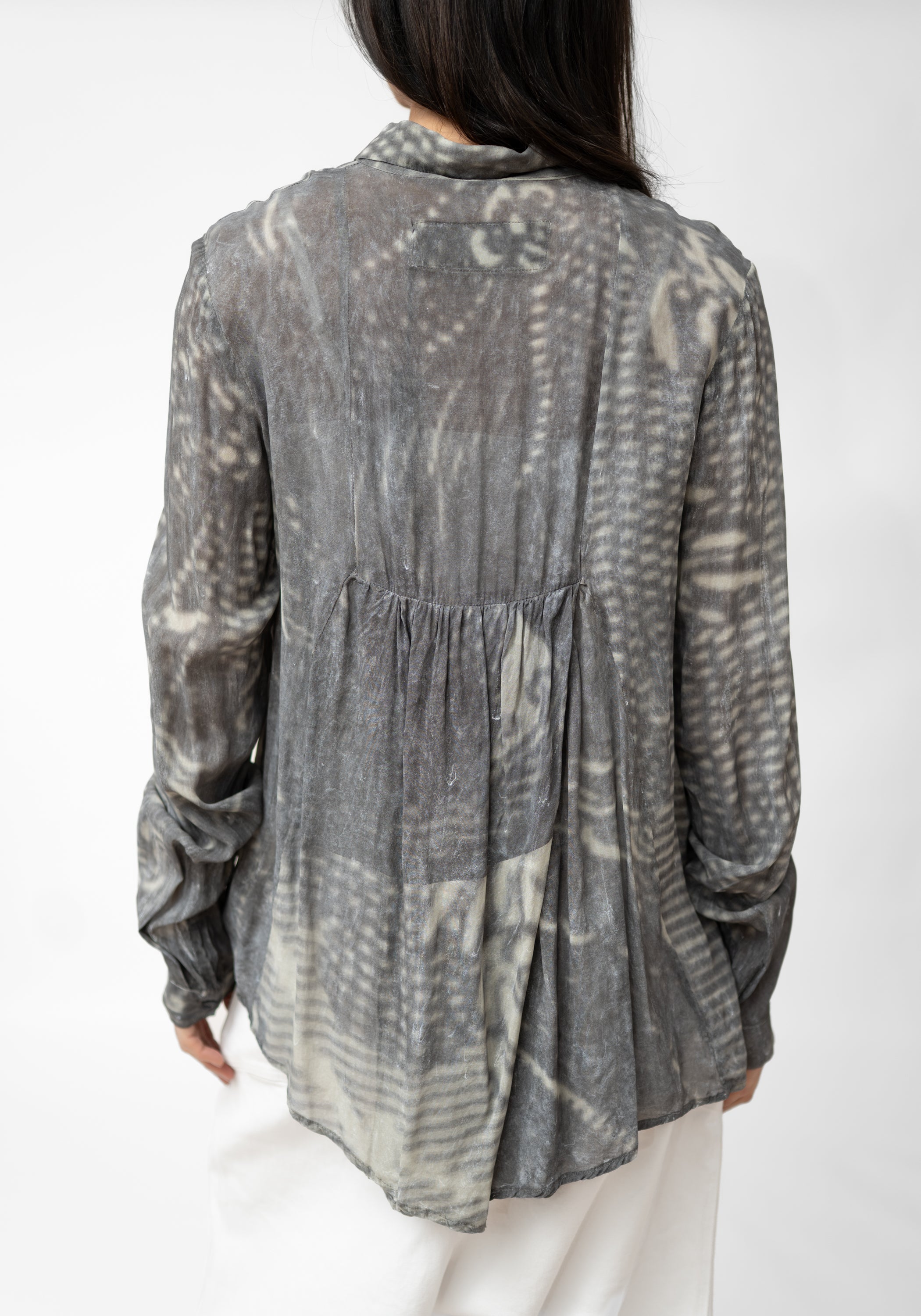 Printed Semi-Sheer Blouse - December Thieves