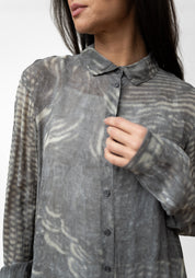 Printed Semi-Sheer Blouse - December Thieves