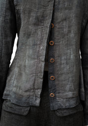 Tailored Hand Dyed Textured Linen Blend Jacket - December Thieves
