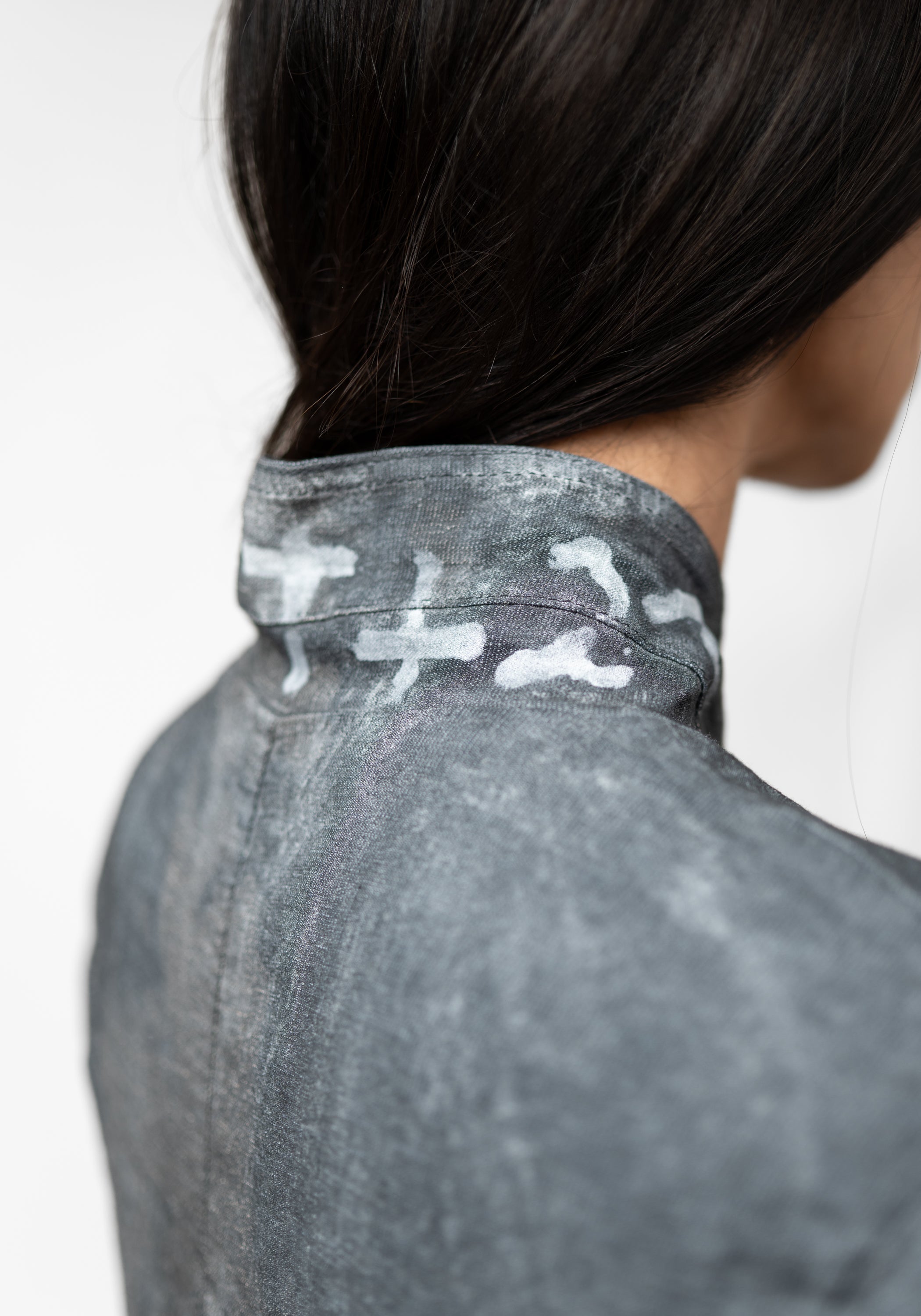Tailored Hand Dyed Textured Linen Blend Jacket - December Thieves
