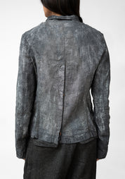 Tailored Hand Dyed Textured Linen Blend Jacket - December Thieves