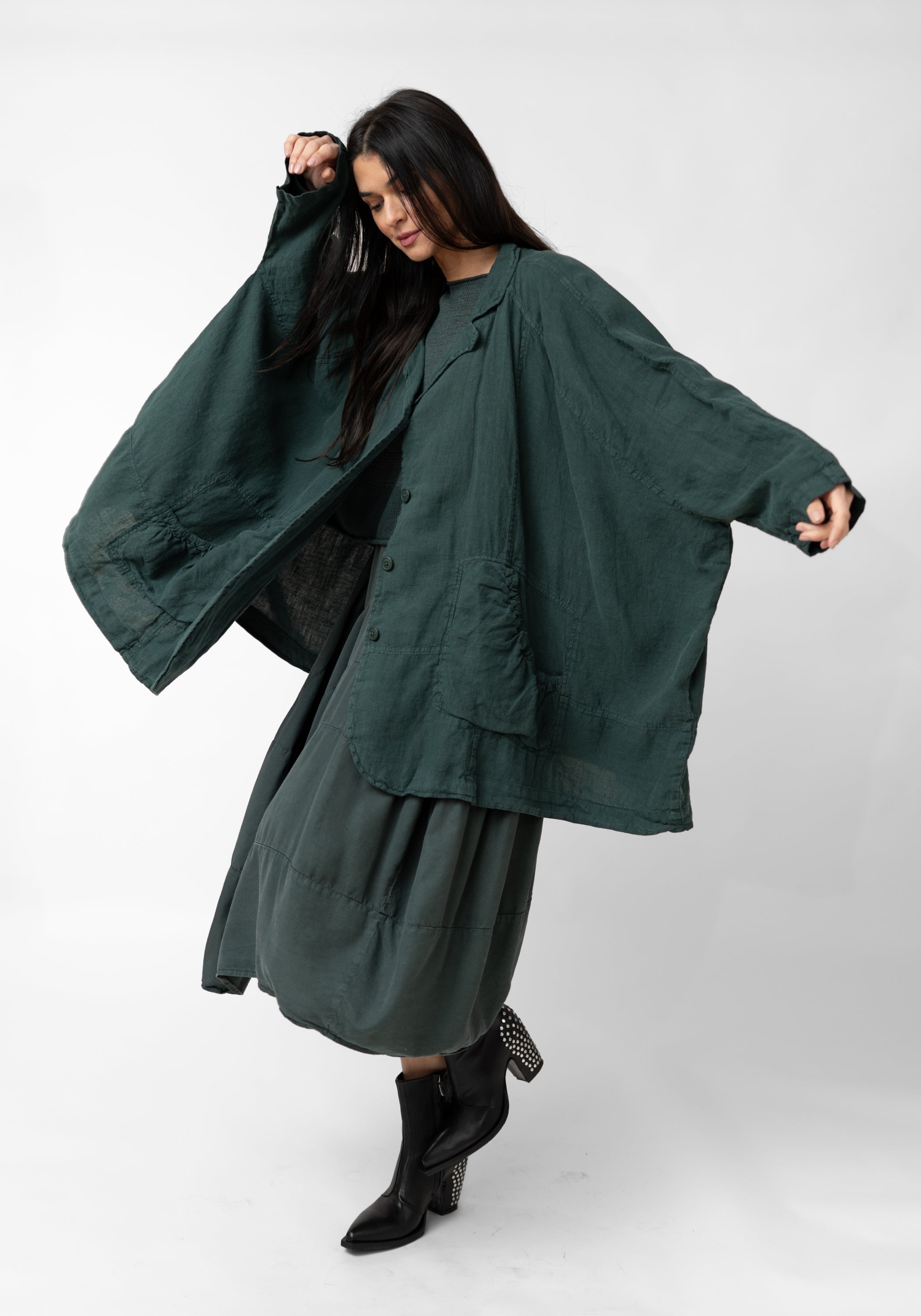Oversized Drop Shoulder Linen Jacket - December Thieves