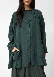Oversized Drop Shoulder Linen Jacket - December Thieves