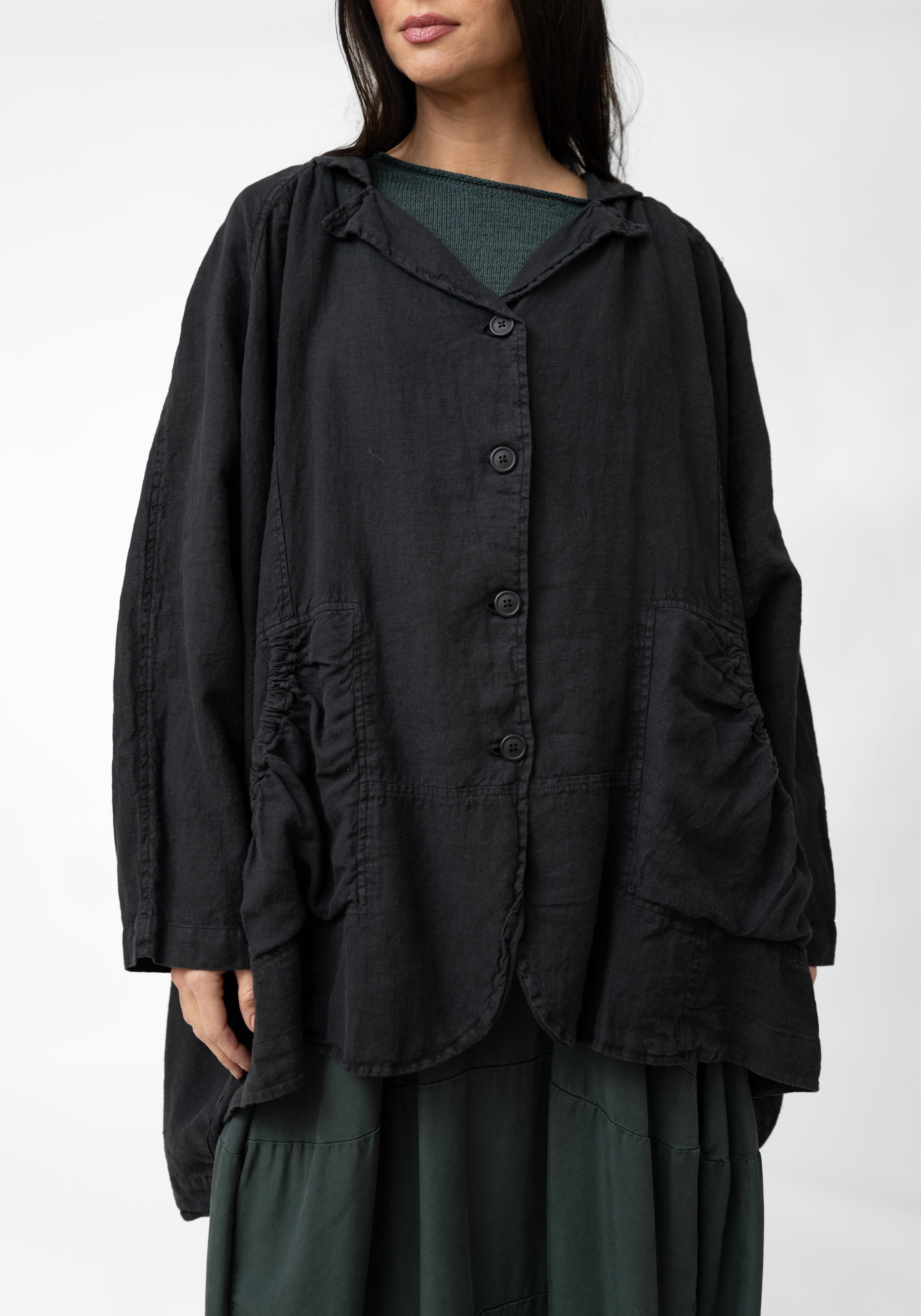 Oversized Drop Shoulder Linen Jacket - December Thieves