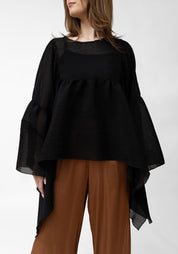 Gandi Oversized Semi-Sheer Textured Full Sleeve Top - December Thieves