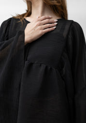 Gandi Oversized Semi-Sheer Textured Full Sleeve Top - December Thieves