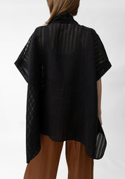 Ombra Semi-Sheer Stripe Open Front Jacket - December Thieves