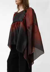 Orgos Oversized Semi-Sheer Ombre Full Sleeve Top - December Thieves
