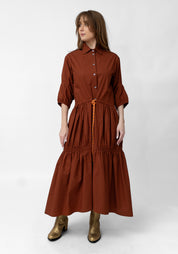 Oversized Gather Detail Button Front Dress - December Thieves
