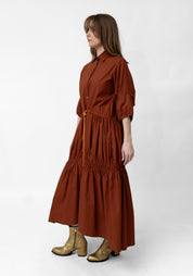 Oversized Gather Detail Button Front Dress - December Thieves