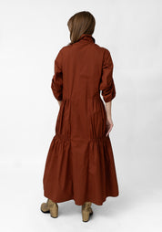 Oversized Gather Detail Button Front Dress - December Thieves