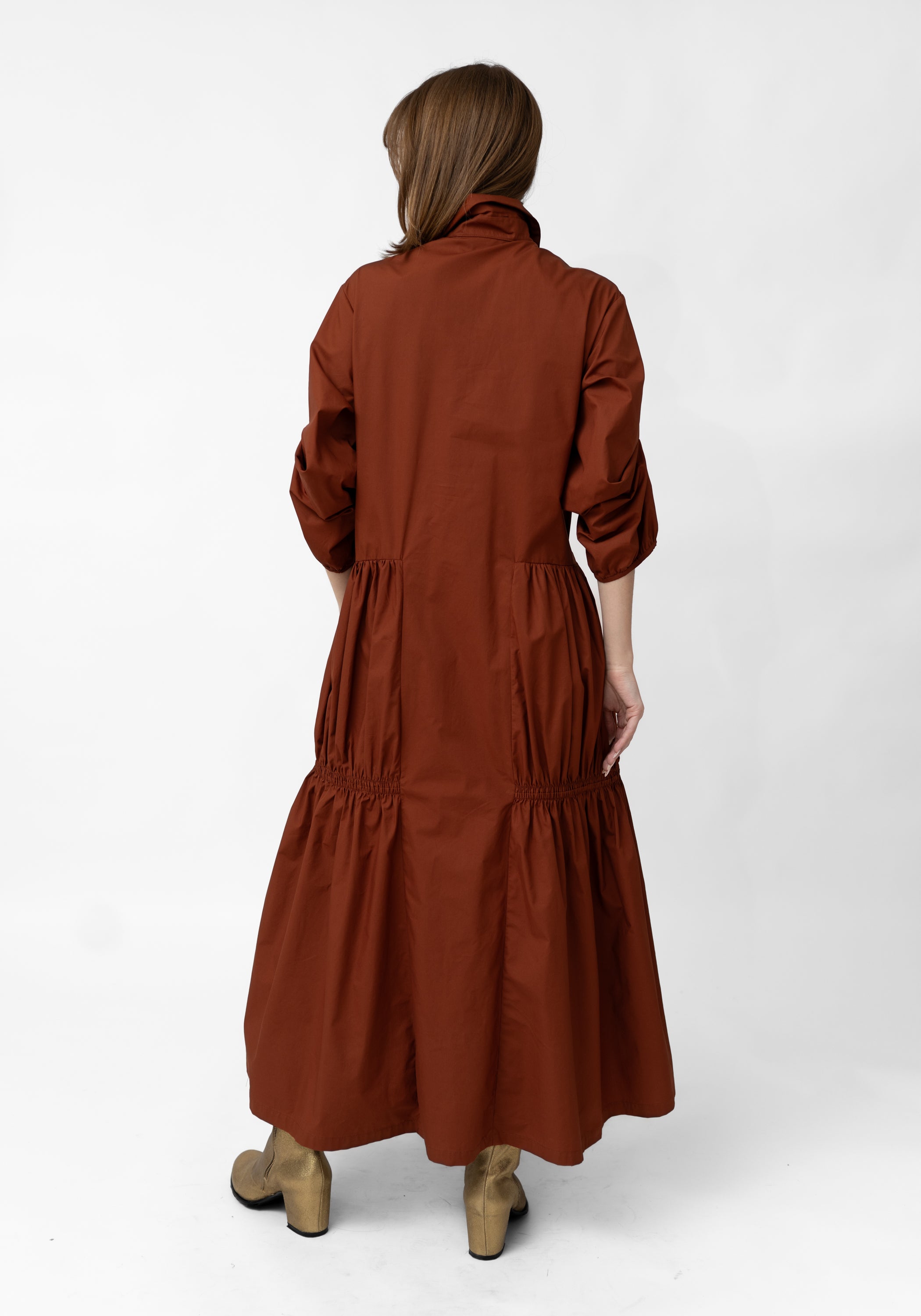 Oversized Gather Detail Button Front Dress - December Thieves