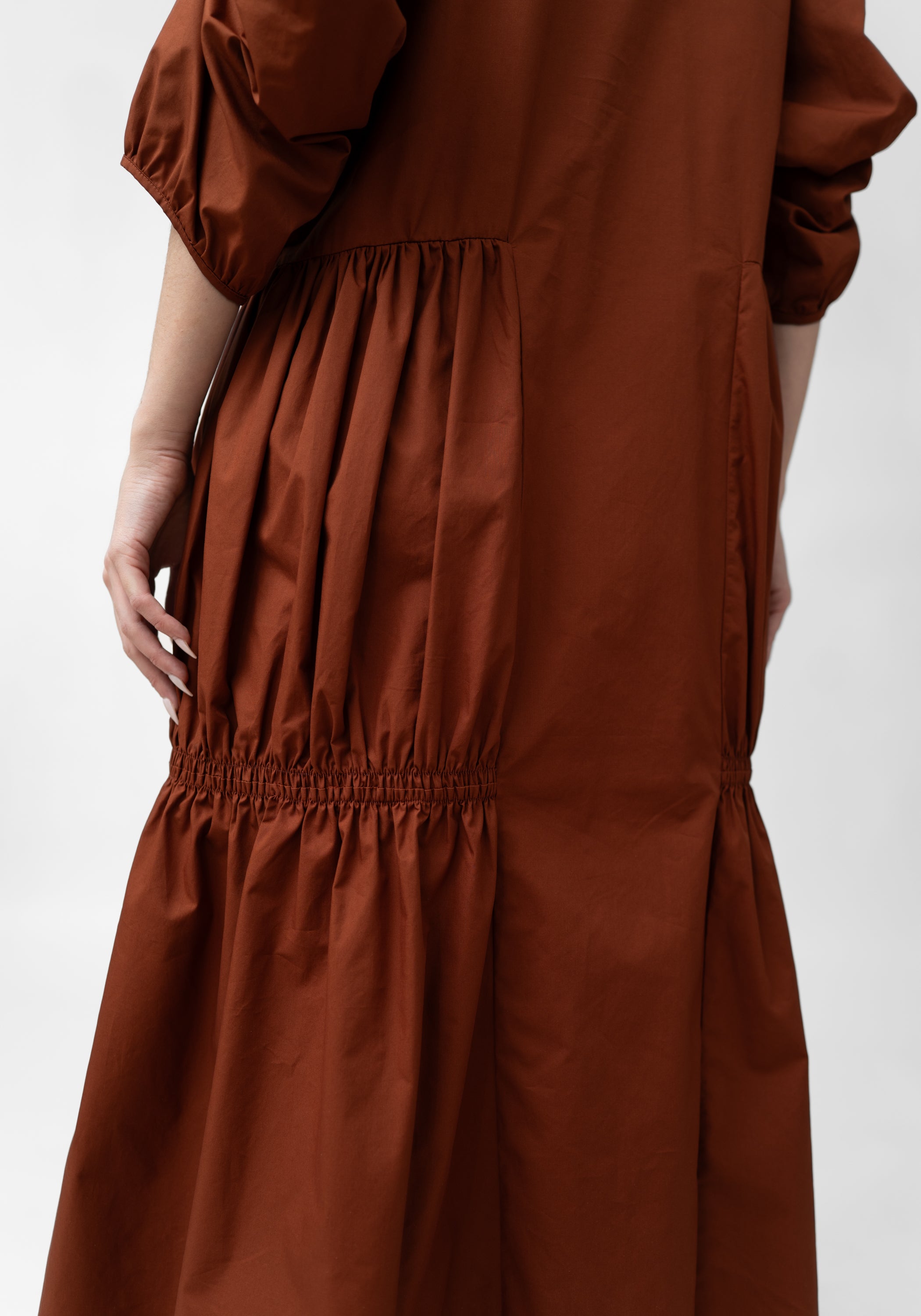 Oversized Gather Detail Button Front Dress - December Thieves
