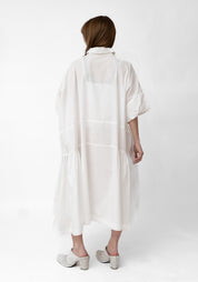 Oversized Asymmetric Gather Detail Shirt Dress - December Thieves