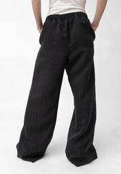 Ombra Semi-Sheer Stripe Pleated Pants - December Thieves