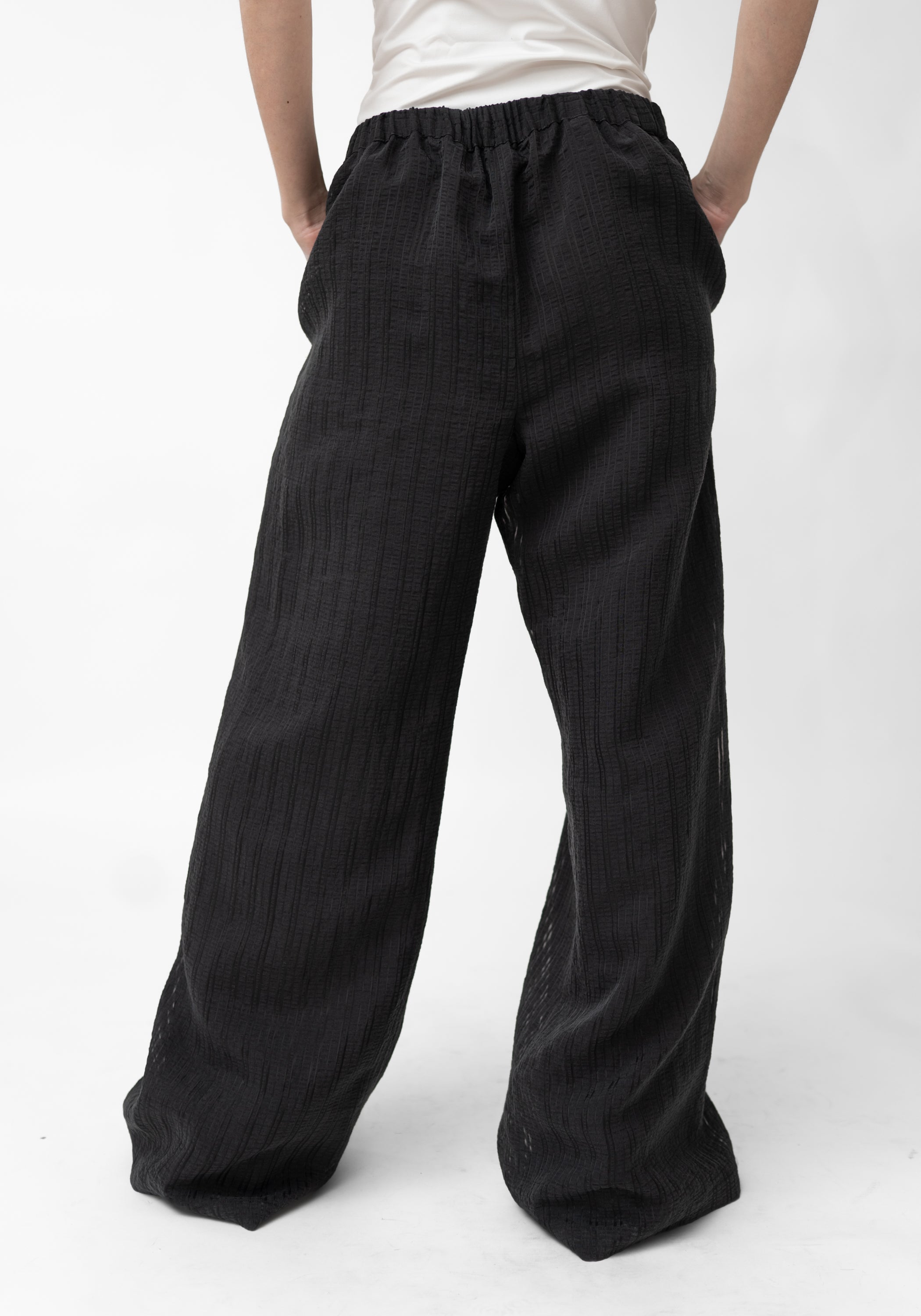 Ombra Semi-Sheer Stripe Pleated Pants - December Thieves