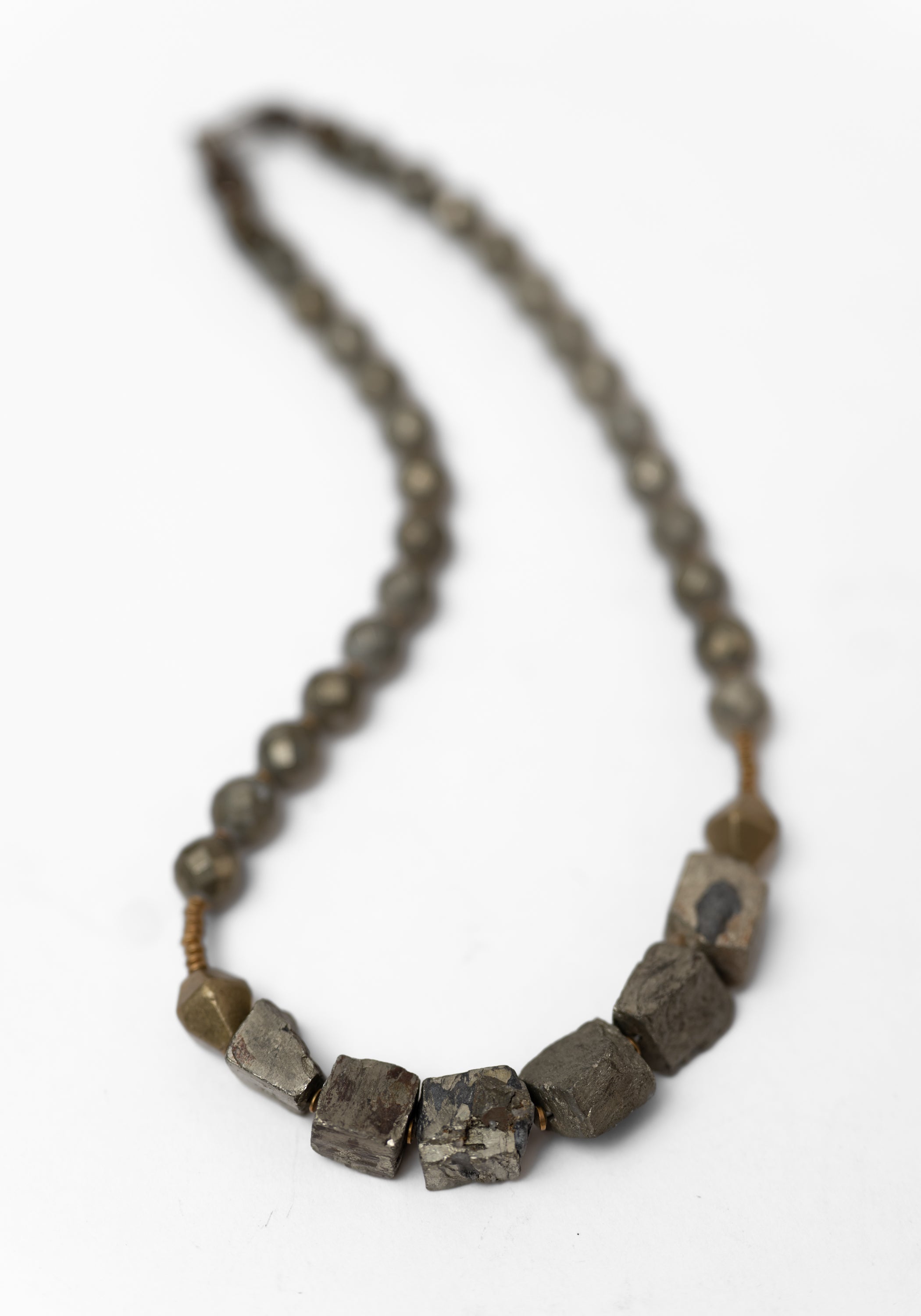 Pyrite and Brass Necklace - December Thieves