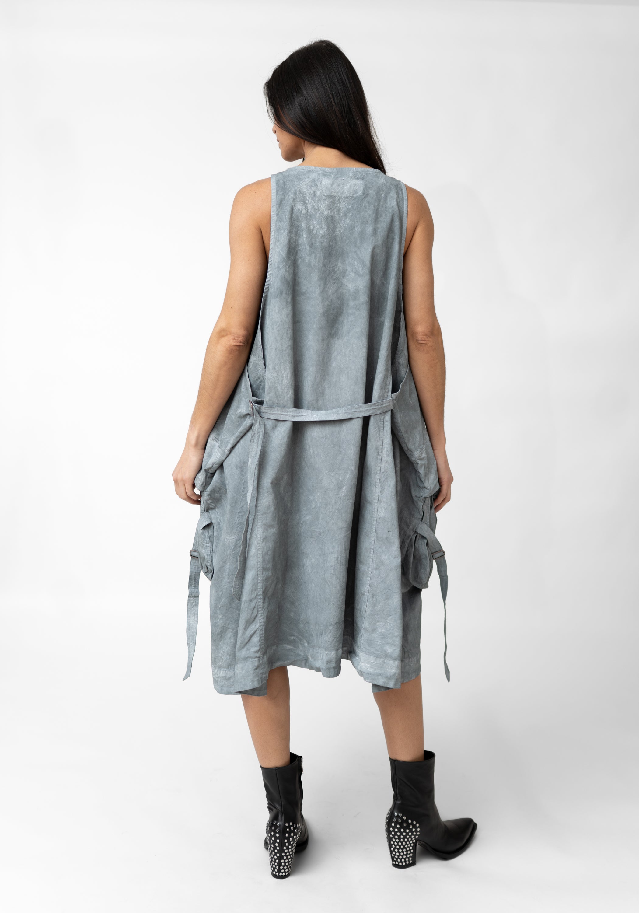 Oversized Wrapped Pocket Detail Midi Tank Dress - December Thieves