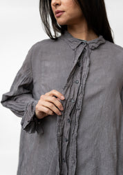 Gathered Back Wrapped Sleeve Detail Tunic Blouse - December Thieves