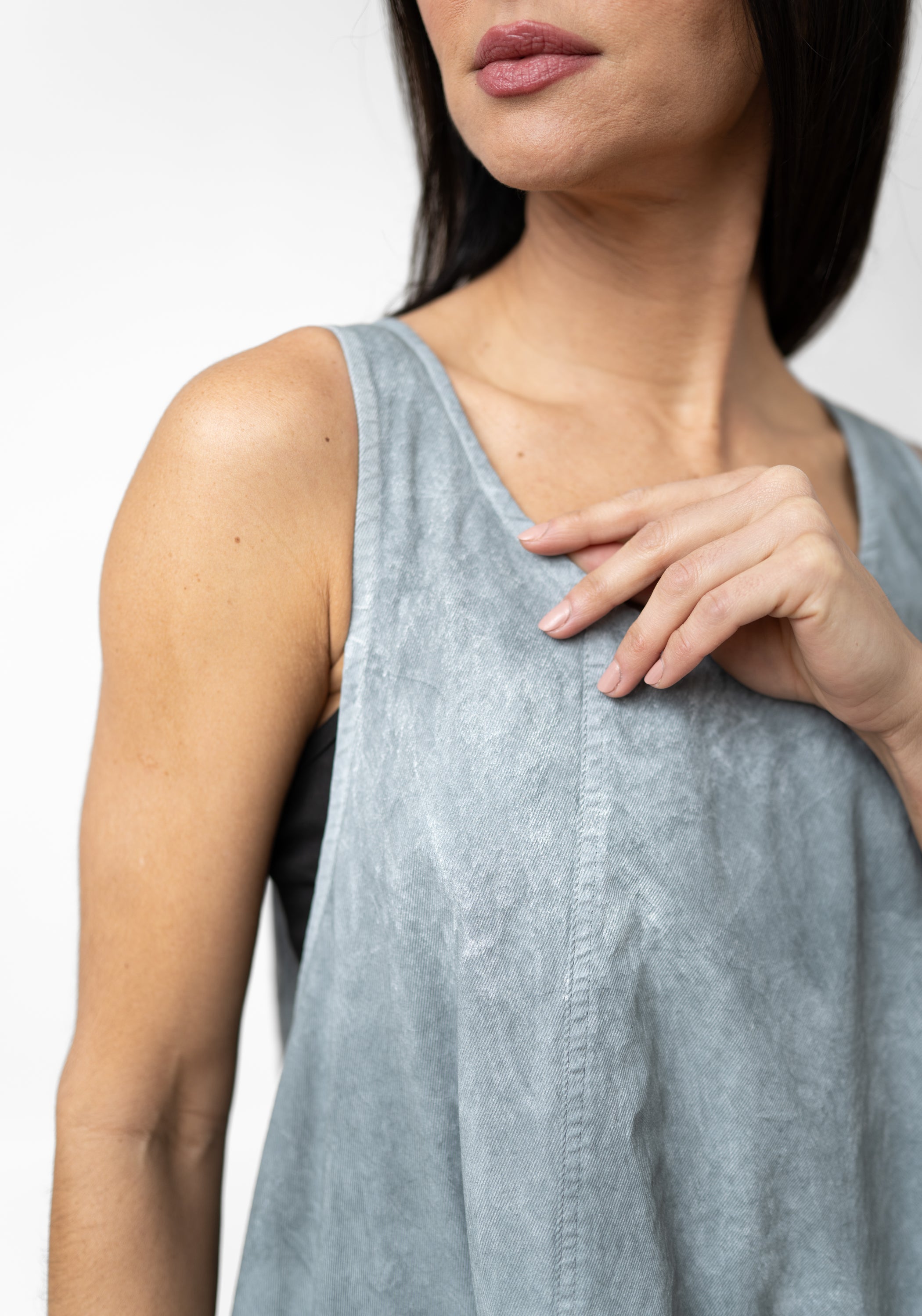 Oversized Wrapped Pocket Detail Midi Tank Dress - December Thieves