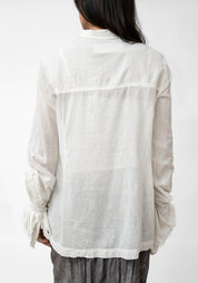 Tailored Blouse With Distressed Lace Cuffs - December Thieves
