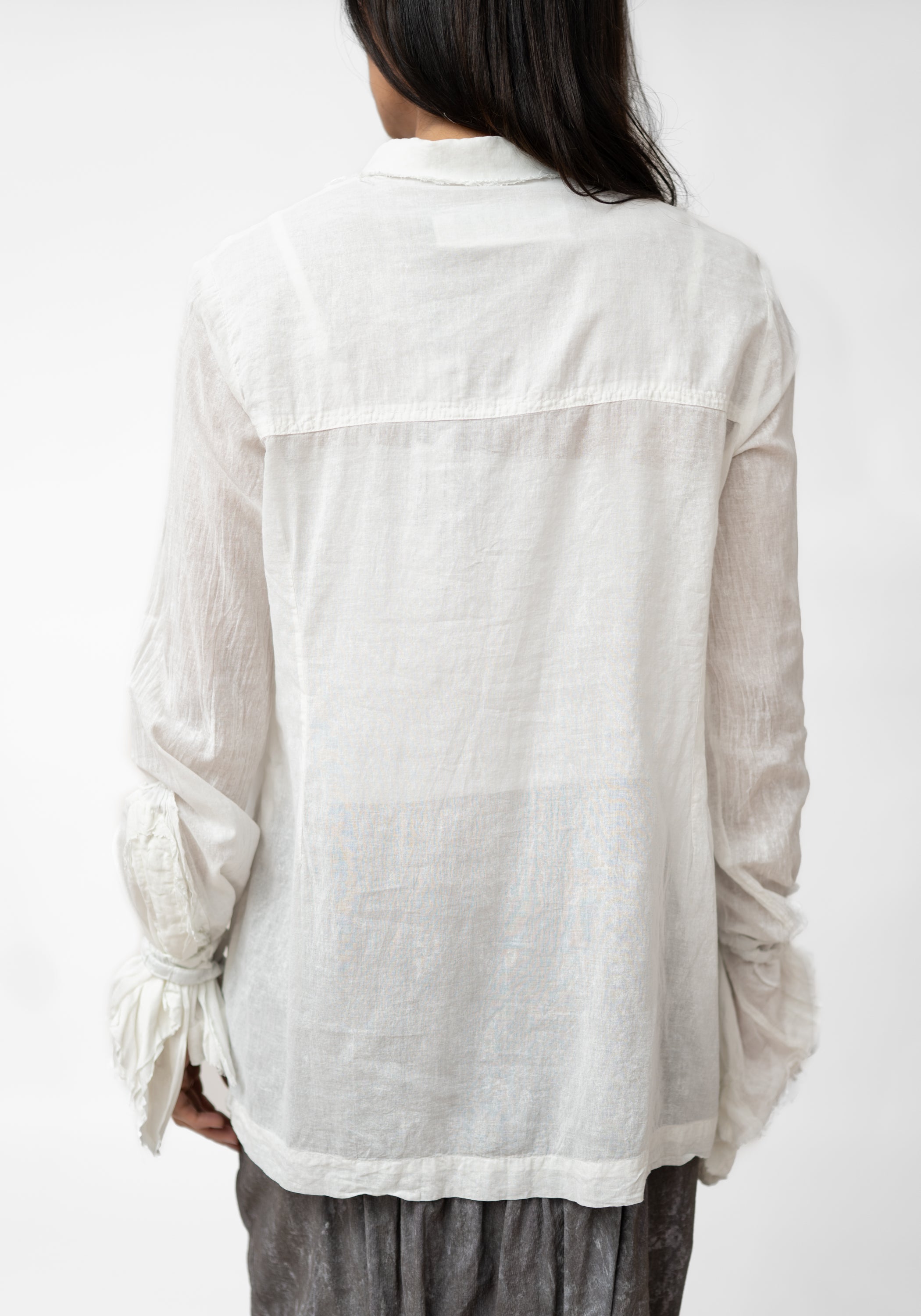 Tailored Blouse With Distressed Lace Cuffs - December Thieves