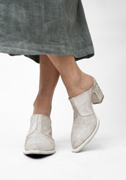 Camilla Rivet Hand Painted Off White Leather Mule - December Thieves